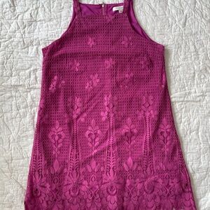 Elegant Pink Lace Dress